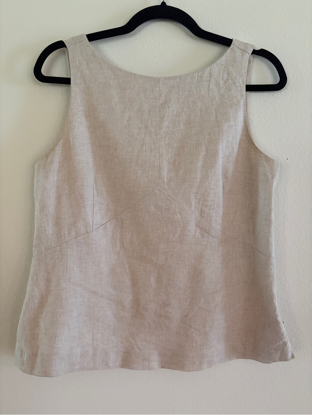 Banana Republic Linen Blend Sleeveless Shell Top - Natural